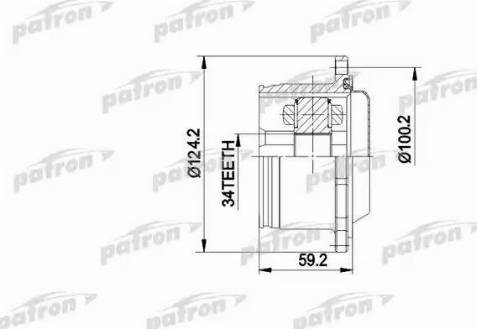 Patron PCV5006 - Шарнирный комплект, ШРУС, приводной вал autodnr.net