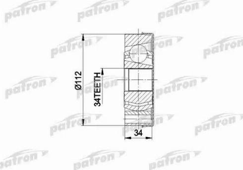 Patron PCV5034 - Шарнирный комплект, ШРУС, приводной вал avtokuzovplus.com.ua