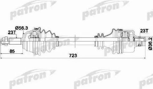 Patron PDS0035 - Приводной вал avtokuzovplus.com.ua