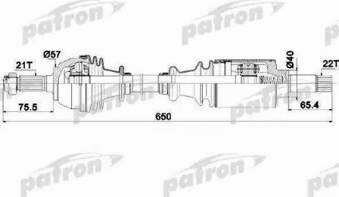 Patron PDS0040 - Приводний вал autocars.com.ua