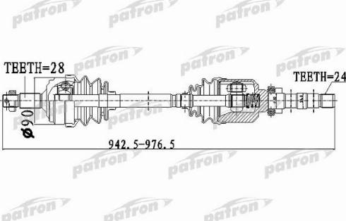 Patron PDS0050 - Приводной вал avtokuzovplus.com.ua