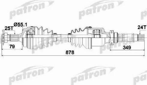 Patron PDS0059 - Приводний вал autocars.com.ua