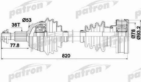 Patron PDS0083 - Приводний вал autocars.com.ua