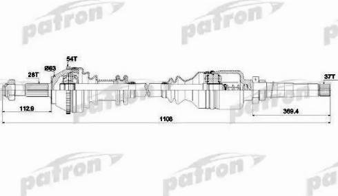 Patron PDS0085 - Приводний вал autocars.com.ua