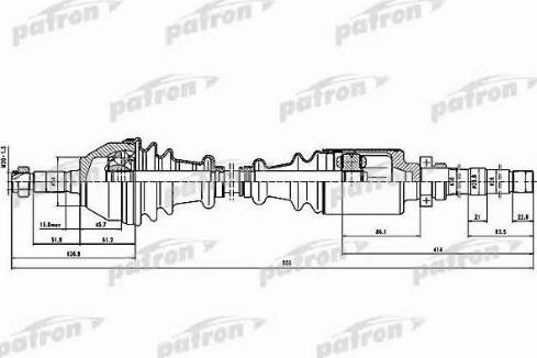 Patron PDS0101 - Приводной вал avtokuzovplus.com.ua