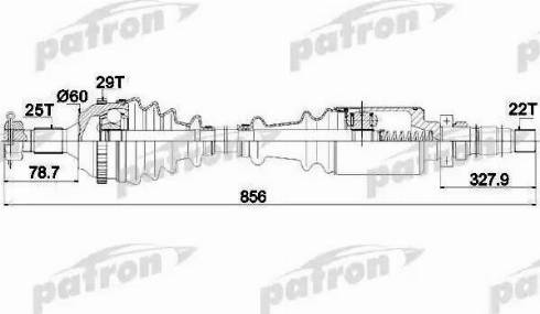 Patron PDS0105 - Приводной вал avtokuzovplus.com.ua