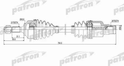 Patron PDS0131 - Приводной вал avtokuzovplus.com.ua