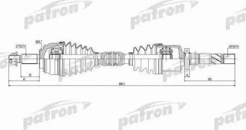 Patron PDS0166 - Приводний вал autocars.com.ua