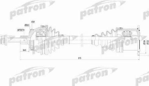 Patron PDS0186 - Приводной вал avtokuzovplus.com.ua