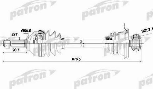 Patron PDS0196 - Приводний вал autocars.com.ua