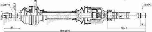 Patron PDS0234 - Приводний вал autocars.com.ua