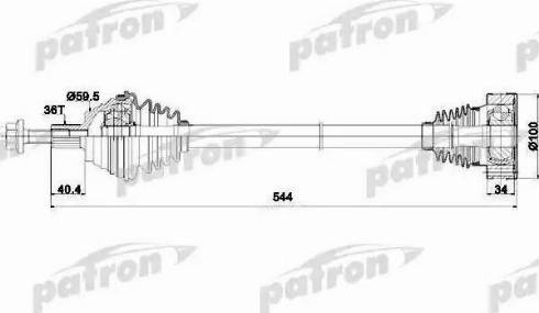 Patron PDS0253 - Приводной вал avtokuzovplus.com.ua