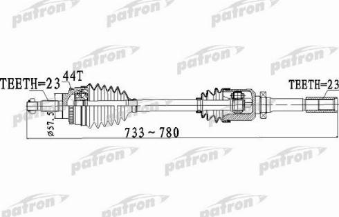 Patron PDS0263 - Приводной вал avtokuzovplus.com.ua