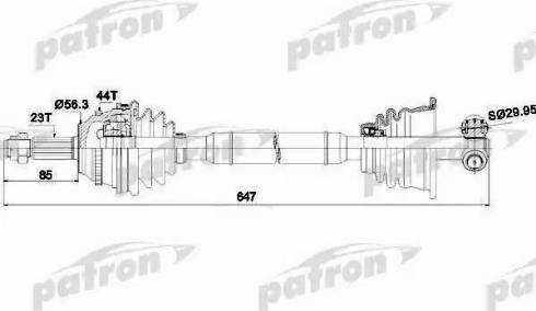 Patron PDS0299 - Приводний вал autocars.com.ua