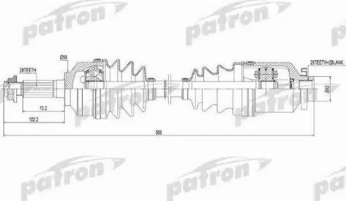 Patron PDS0301 - Приводной вал avtokuzovplus.com.ua