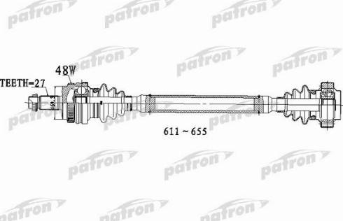 Patron PDS0308 - Приводний вал autocars.com.ua