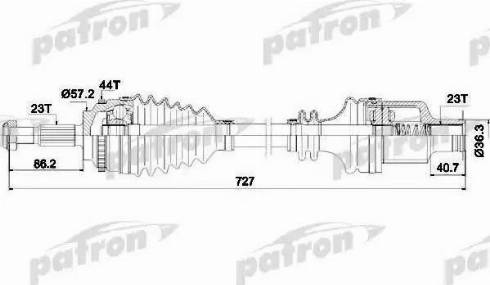 Patron PDS0361 - Приводний вал autocars.com.ua