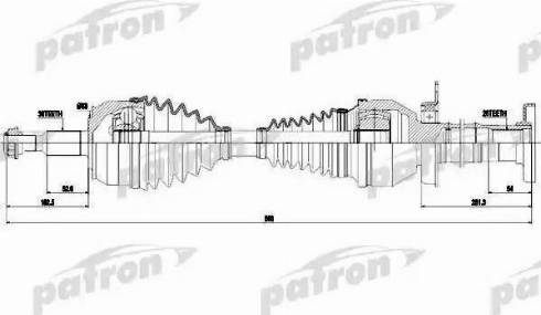 Patron PDS0384 - Приводной вал avtokuzovplus.com.ua