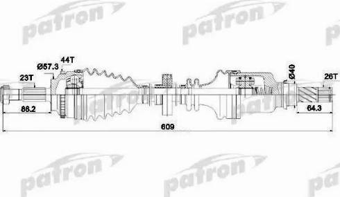 Patron PDS0409 - Приводний вал autocars.com.ua