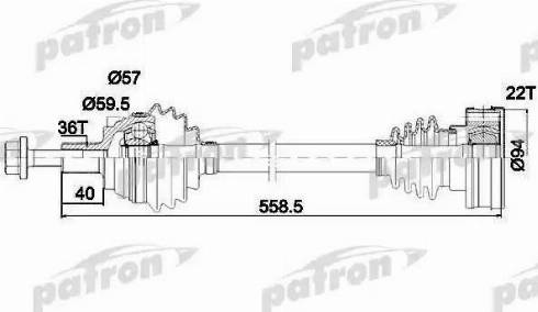 Patron PDS0410 - Приводной вал avtokuzovplus.com.ua