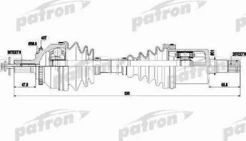 Patron PDS0420 - Приводний вал autocars.com.ua