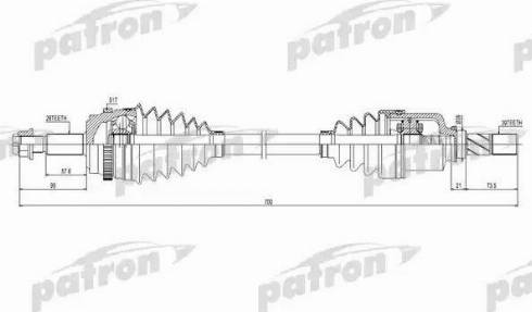 Patron PDS0431 - Приводний вал autocars.com.ua