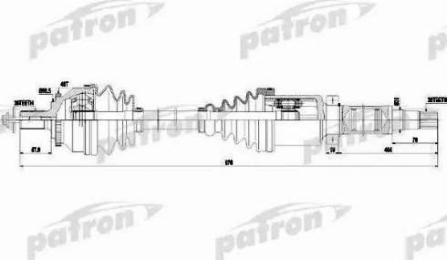 Patron PDS0441 - Приводний вал autocars.com.ua