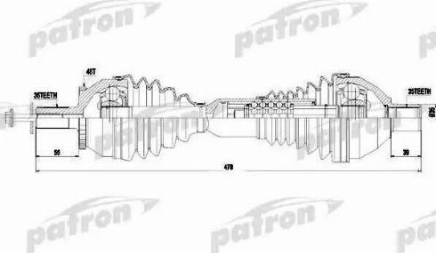 Patron PDS0442 - Приводной вал avtokuzovplus.com.ua