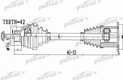 Patron PDS0478 - Приводний вал autocars.com.ua