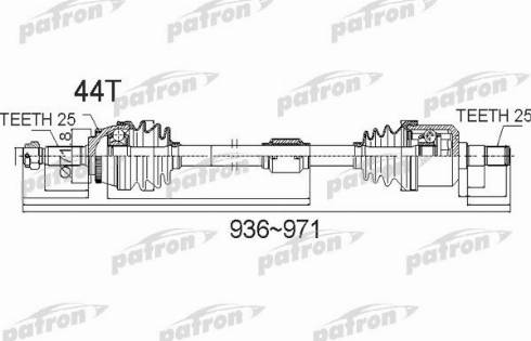 Patron PDS0487 - Приводний вал autocars.com.ua