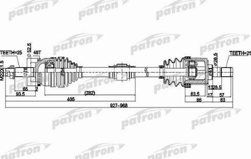 Patron PDS0505 - Приводний вал autocars.com.ua