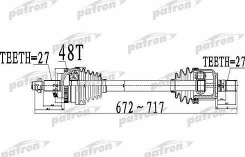 Patron PDS0507 - Приводний вал autocars.com.ua