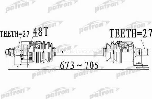 Patron PDS0510 - Приводний вал autocars.com.ua