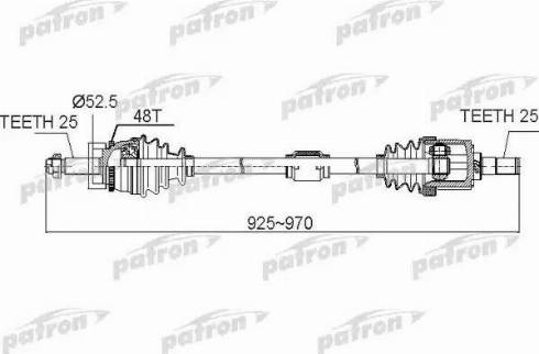 Patron PDS0519 - Приводний вал autocars.com.ua