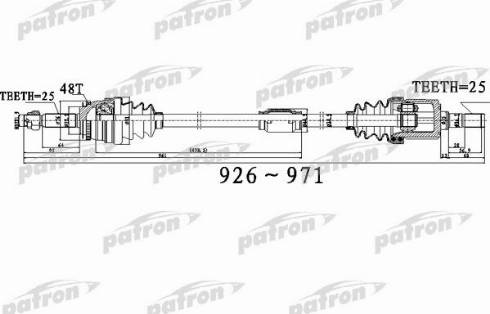 Patron PDS0520 - Приводний вал autocars.com.ua