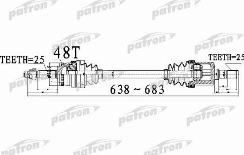 Patron PDS0521 - Приводний вал autocars.com.ua