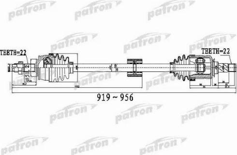 Patron PDS0527 - Приводной вал avtokuzovplus.com.ua