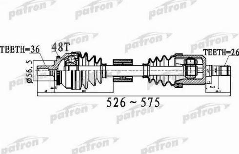 Patron PDS0535 - Приводний вал autocars.com.ua