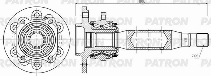 Patron PDS0563 - Комплект подшипника ступицы колеса autodnr.net