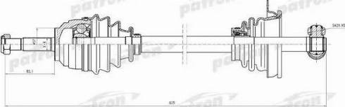 Patron PDS0587 - Приводний вал autocars.com.ua