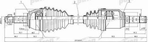 Patron PDS0635 - Приводний вал autocars.com.ua