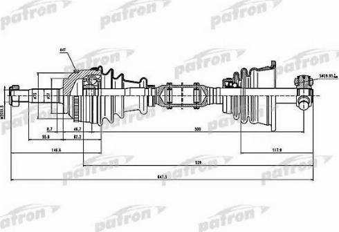 Patron PDS1115 - Приводний вал autocars.com.ua