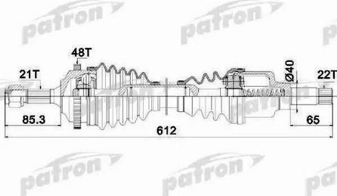 Patron PDS1381 - Приводной вал avtokuzovplus.com.ua