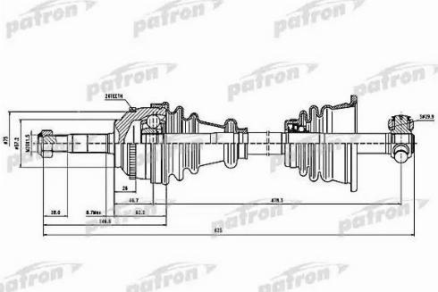 Patron PDS1397 - Приводной вал avtokuzovplus.com.ua