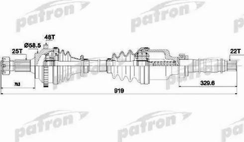 Patron PDS1562 - Приводной вал avtokuzovplus.com.ua