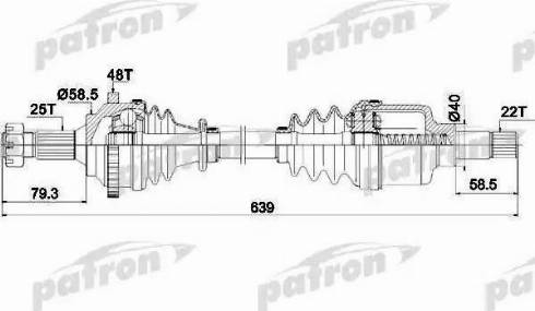 Patron PDS1563 - Приводной вал avtokuzovplus.com.ua