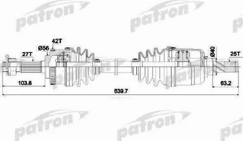 Patron PDS1620 - Приводний вал autocars.com.ua