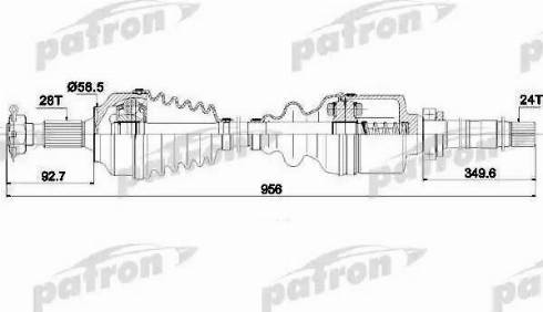 Patron PDS4580 - Приводной вал avtokuzovplus.com.ua