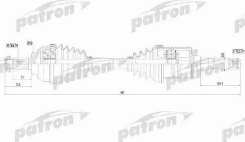 Patron PDS4621 - Приводной вал avtokuzovplus.com.ua