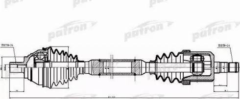 Patron PDS6877 - Приводной вал avtokuzovplus.com.ua